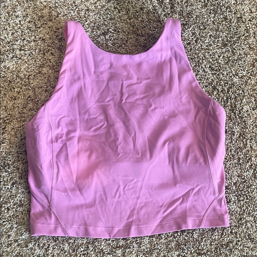 Lululemon pink high neck muscle tank